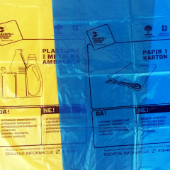 RECYCLING ECO BAGS FOR PLASTIC, PAPER AND GLASS